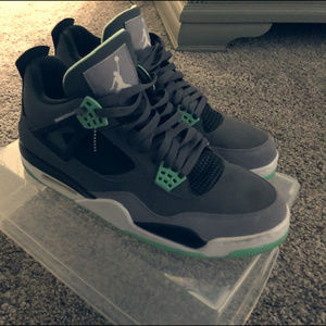 Jordan 4 Retro Green Glow Turtle Shell Size 12